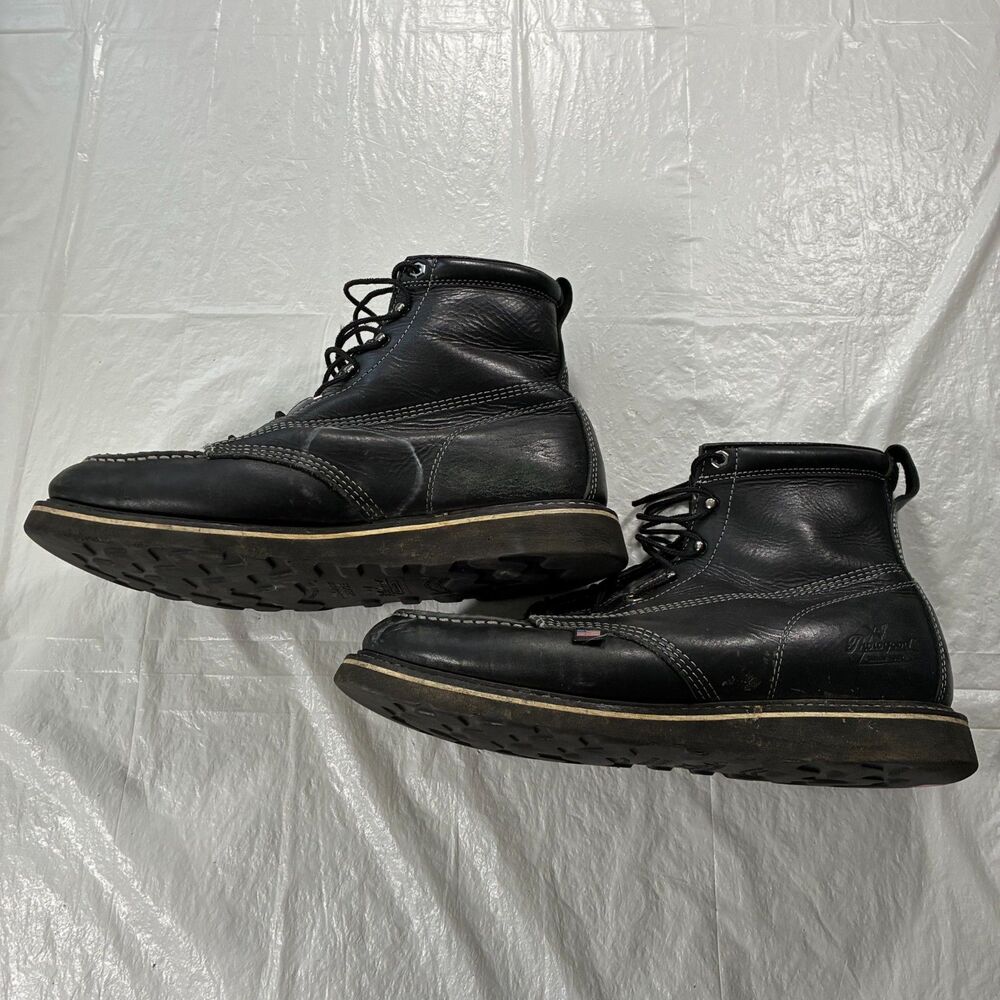 Thorogood American Heritage Midnight 6" 814-6206 Black Moc Toe Size 13D Mens